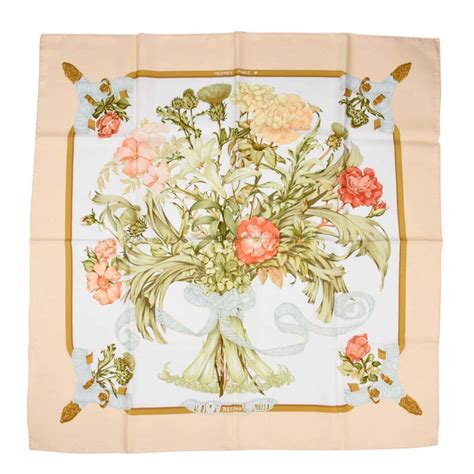 Hermes Scarf Iconic Regina by Leila Menchari Lush Flower 